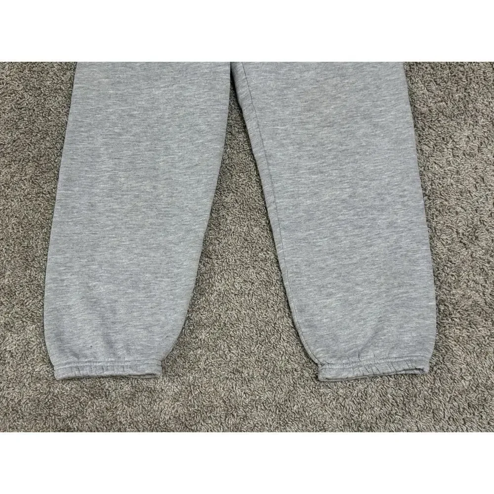 Y2K VICTORIA’S SECRET PINK Gray University Embroidered Crop Sweatpants Joggers S
